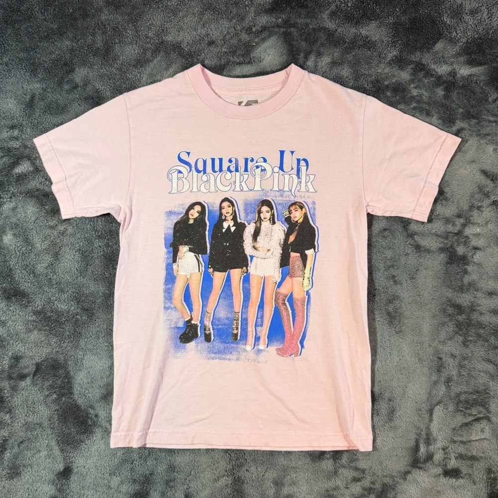 YG Presents BlackPink Square Up Graphic T-Shirt Pink Small K-Pop Merch